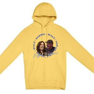 Harris Walz Joyful Warriors Walz Kamala Harris 2024 Premium Pullover Hoodie