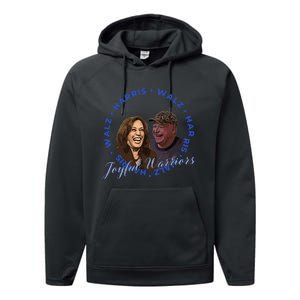 Harris Walz Joyful Warriors Walz Kamala Harris 2024 Performance Fleece Hoodie