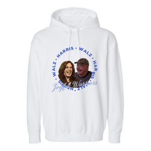 Harris Walz Joyful Warriors Walz Kamala Harris 2024 Garment-Dyed Fleece Hoodie