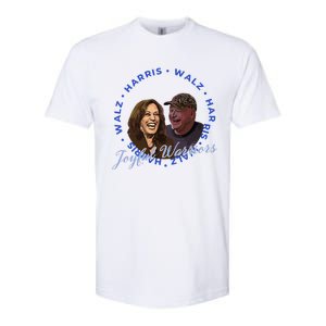 Harris Walz Joyful Warriors Walz Kamala Harris 2024 Softstyle CVC T-Shirt