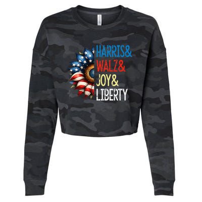 Harris Walz Joy Liberty Harris Waltz 2024 Cropped Pullover Crew