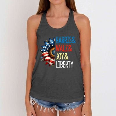 Harris Walz Joy Liberty Harris Waltz 2024 Women's Knotted Racerback Tank