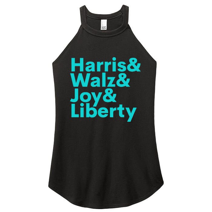 Harris Walz Joy Liberty Harris Walz Waltz 2024 Retro Women's Perfect Tri Rocker Tank