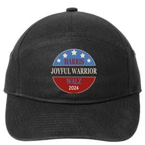 Harris Waltz Joyful Warrior Kamala Harris Tim Walz President 7-Panel Snapback Hat