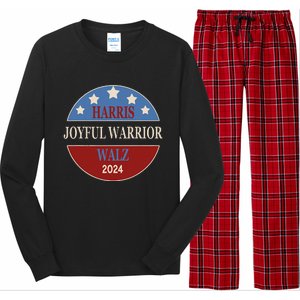 Harris Waltz Joyful Warrior Kamala Harris Tim Walz President Long Sleeve Pajama Set