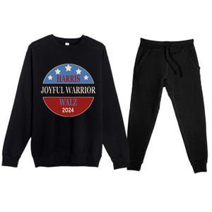 Harris Waltz Joyful Warrior Kamala Harris Tim Walz President Premium Crewneck Sweatsuit Set