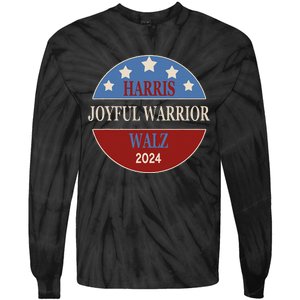 Harris Waltz Joyful Warrior Kamala Harris Tim Walz President Tie-Dye Long Sleeve Shirt