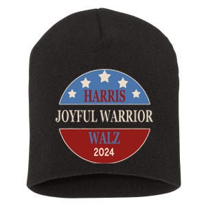 Harris Waltz Joyful Warrior Kamala Harris Tim Walz President Short Acrylic Beanie