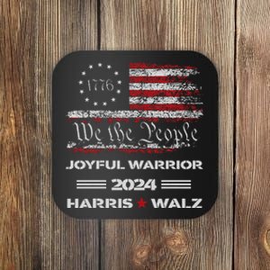 Harris Waltz Joyful Warrior Kamala Harris Tim Walz President Coaster