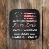 Harris Waltz Joyful Warrior Kamala Harris Tim Walz President Coaster