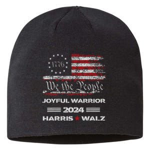 Harris Waltz Joyful Warrior Kamala Harris Tim Walz President Sustainable Beanie