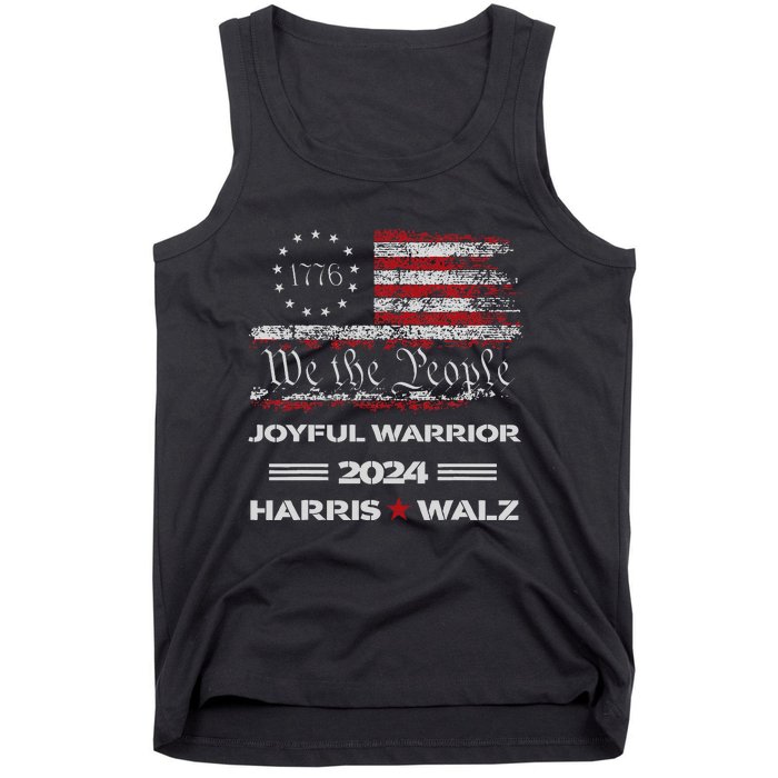 Harris Waltz Joyful Warrior Kamala Harris Tim Walz President Tank Top