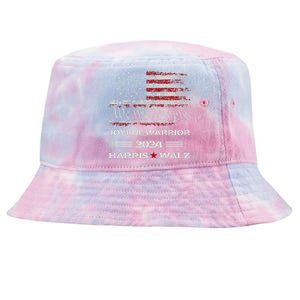 Harris Waltz Joyful Warrior Kamala Harris Tim Walz President Tie-Dyed Bucket Hat