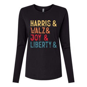 Harris Walz Joy Liberty Womens Cotton Relaxed Long Sleeve T-Shirt