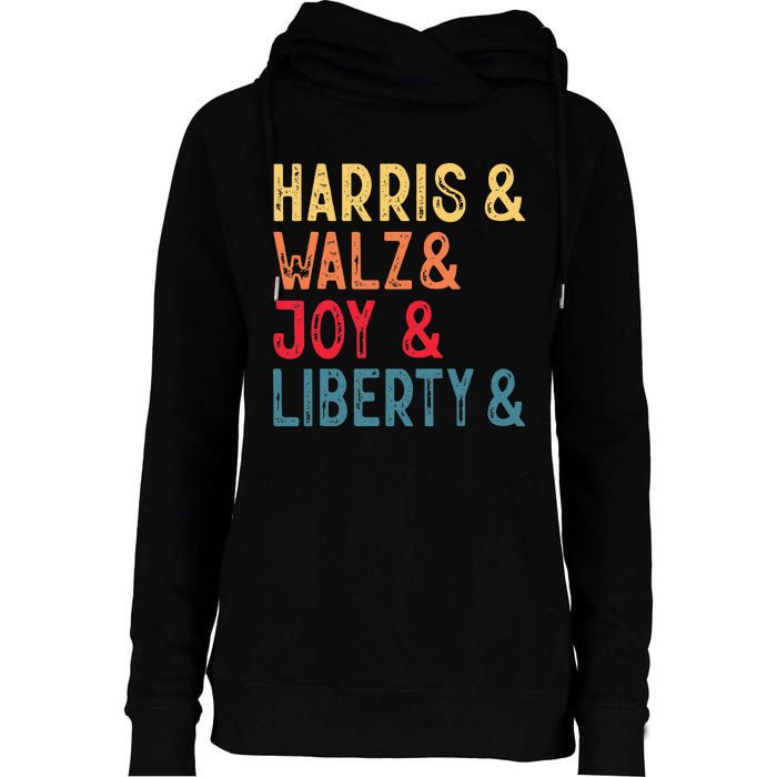 Harris Walz Joy Liberty Womens Funnel Neck Pullover Hood