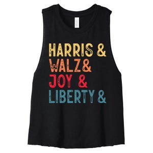 Harris Walz Joy Liberty Women's Racerback Cropped Tank