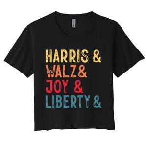 Harris Walz Joy Liberty Women's Crop Top Tee