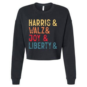 Harris Walz Joy Liberty Cropped Pullover Crew