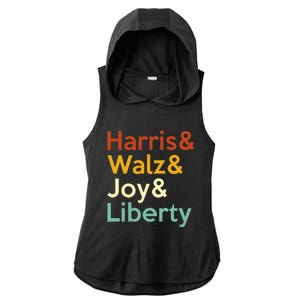 Harris Walz Joy Liberty Harris Waltz 2024 Ladies PosiCharge Tri-Blend Wicking Draft Hoodie Tank