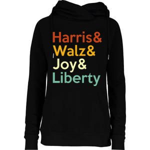 Harris Walz Joy Liberty Harris Waltz 2024 Womens Funnel Neck Pullover Hood