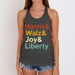 Harris Walz Joy Liberty Harris Waltz 2024 Women's Knotted Racerback Tank