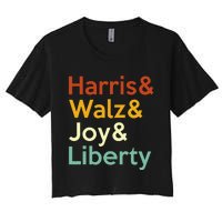 Harris Walz Joy Liberty Harris Waltz 2024 Women's Crop Top Tee