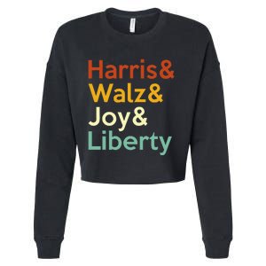 Harris Walz Joy Liberty Harris Waltz 2024 Cropped Pullover Crew