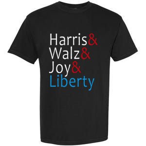 Harris Walz Joy Liberty Vote Kamala Harris President Garment-Dyed Heavyweight T-Shirt