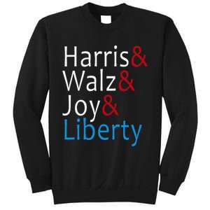 Harris Walz Joy Liberty Vote Kamala Harris President Sweatshirt