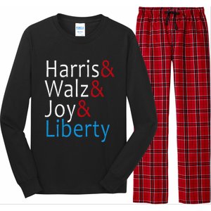 Harris Walz Joy Liberty Vote Kamala Harris President Long Sleeve Pajama Set