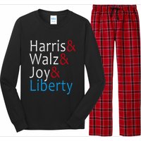 Harris Walz Joy Liberty Vote Kamala Harris President Long Sleeve Pajama Set