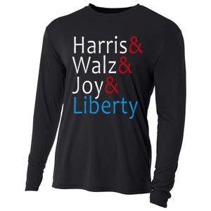 Harris Walz Joy Liberty Vote Kamala Harris President Cooling Performance Long Sleeve Crew