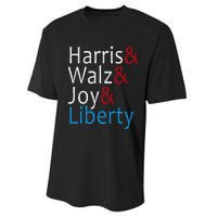 Harris Walz Joy Liberty Vote Kamala Harris President Performance Sprint T-Shirt