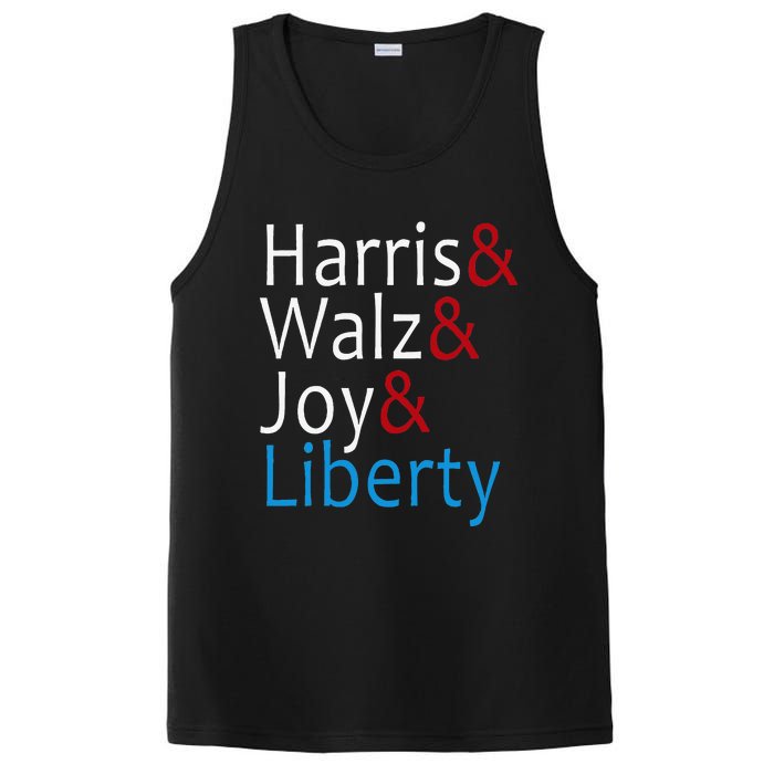 Harris Walz Joy Liberty Vote Kamala Harris President PosiCharge Competitor Tank