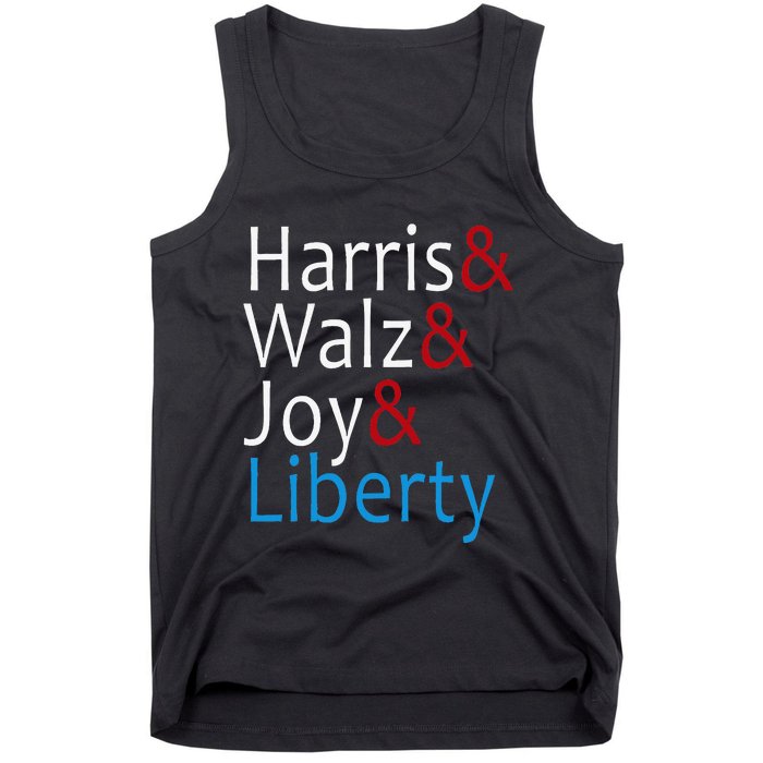 Harris Walz Joy Liberty Vote Kamala Harris President Tank Top