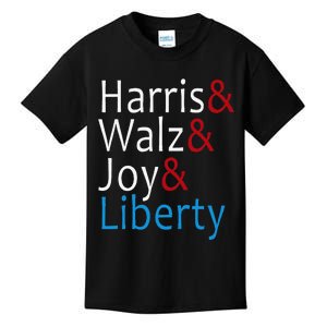 Harris Walz Joy Liberty Vote Kamala Harris President Kids T-Shirt