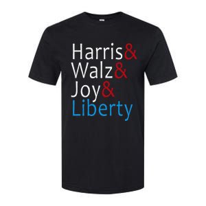 Harris Walz Joy Liberty Vote Kamala Harris President Softstyle CVC T-Shirt