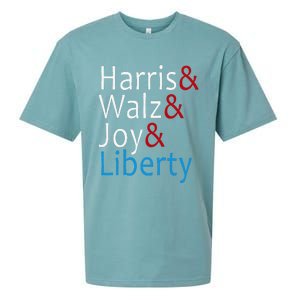 Harris Walz Joy Liberty Vote Kamala Harris President Sueded Cloud Jersey T-Shirt