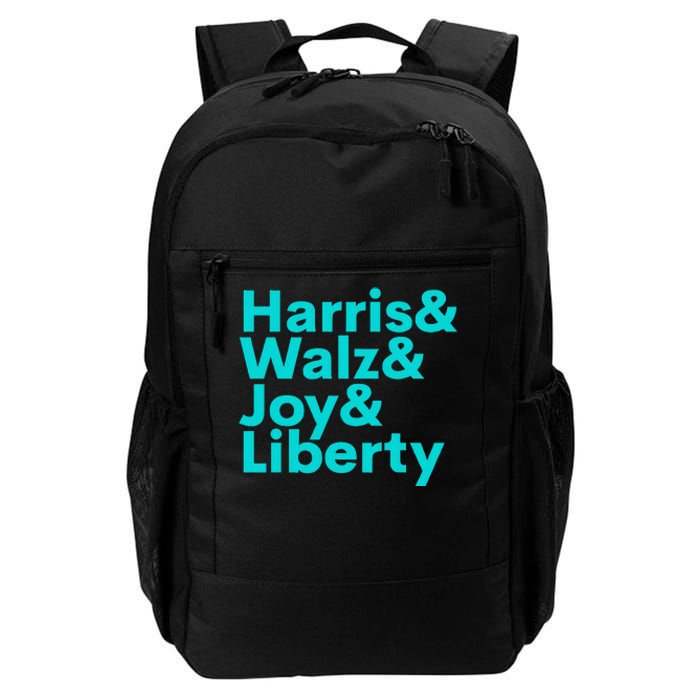 Harris Walz Joy Liberty Harris Walz Waltz 2024 Daily Commute Backpack