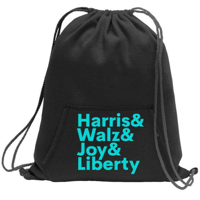 Harris Walz Joy Liberty Harris Walz Waltz 2024 Sweatshirt Cinch Pack Bag