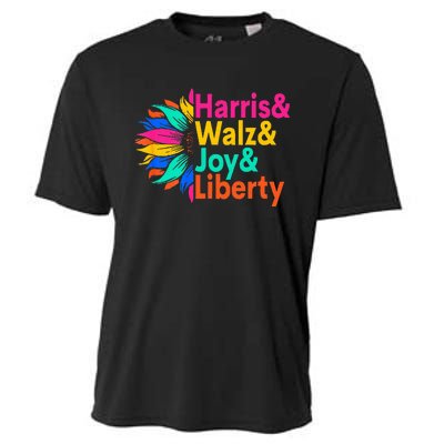 Harris Walz Joy Liberty Sunflower Harris Walz Waltz 2024 Cooling Performance Crew T-Shirt