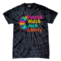 Harris Walz Joy Liberty Sunflower Harris Walz Waltz 2024 Tie-Dye T-Shirt