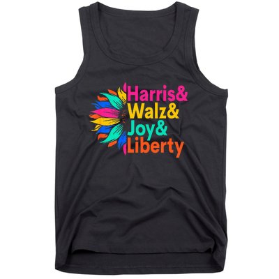 Harris Walz Joy Liberty Sunflower Harris Walz Waltz 2024 Tank Top