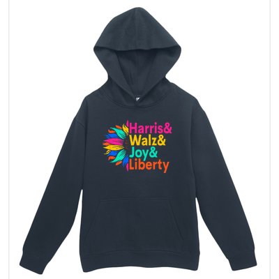 Harris Walz Joy Liberty Sunflower Harris Walz Waltz 2024 Urban Pullover Hoodie