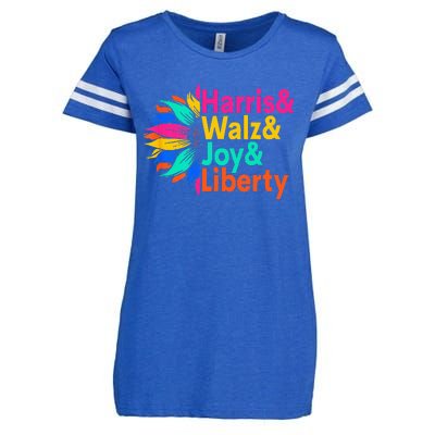 Harris Walz Joy Liberty Sunflower Harris Walz Waltz 2024 Enza Ladies Jersey Football T-Shirt