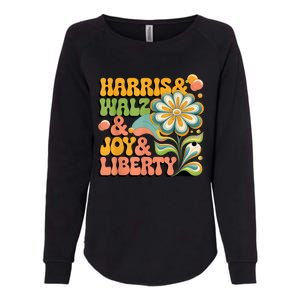 Harris Walz Joy Liberty Election Day Womens California Wash Sweatshirt