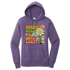 Harris Walz Joy Liberty Election Day Women's Pullover Hoodie