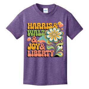 Harris Walz Joy Liberty Election Day Kids T-Shirt