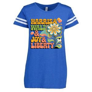 Harris Walz Joy Liberty Election Day Enza Ladies Jersey Football T-Shirt