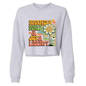 Harris Walz Joy Liberty Election Day Cropped Pullover Crew